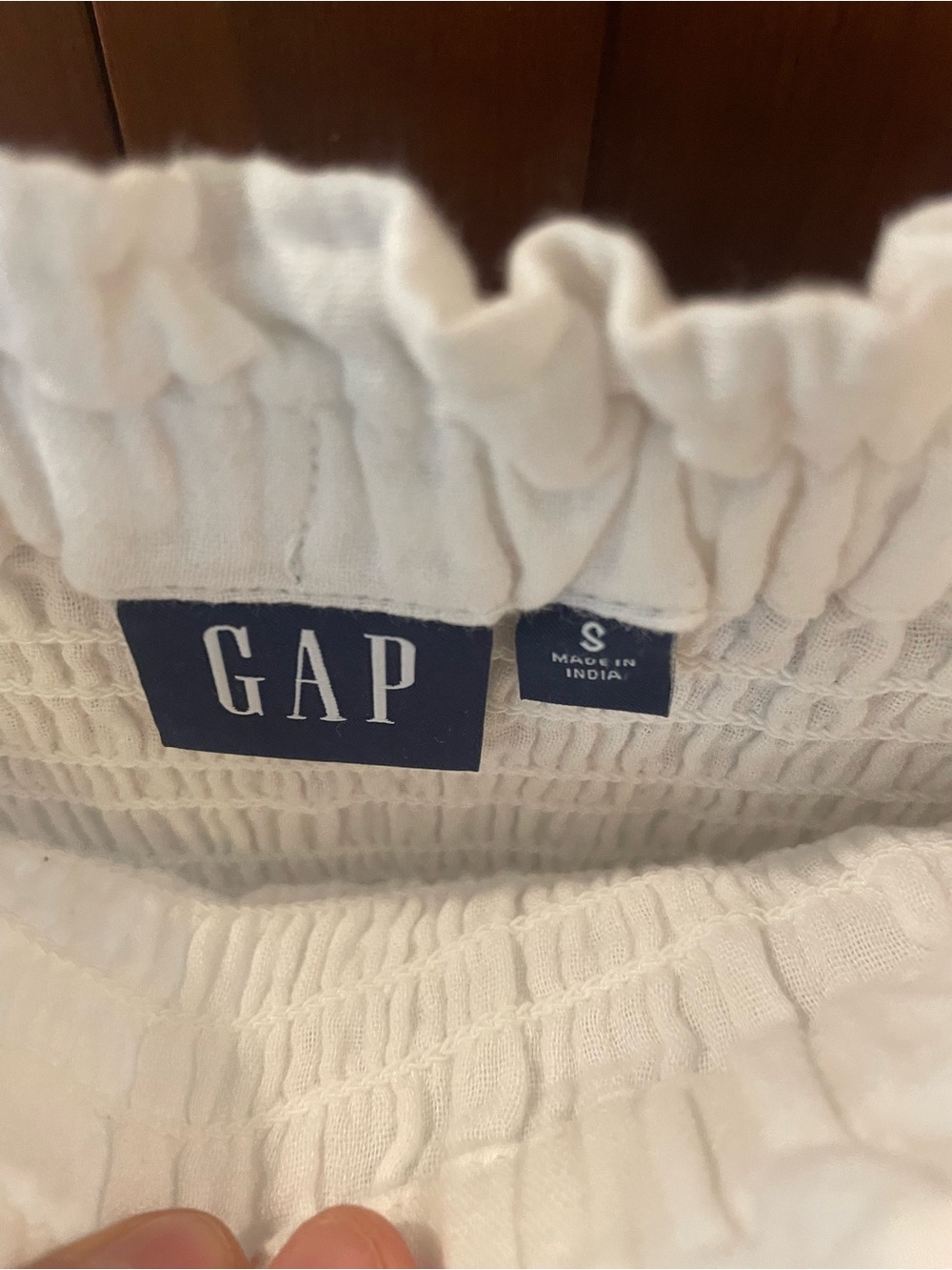 GAP gauze White Smocked Waist Tiered Maxi Skirt - Picture 3 of 3